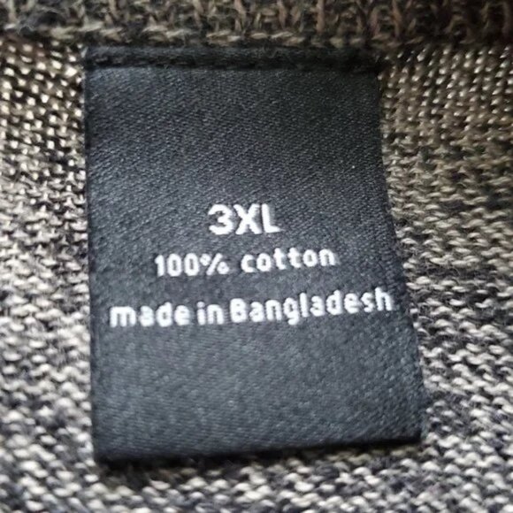 Sean John Gray Cream Block V-Neck Color Block Long Sleeve Sweater SZ 3XL - Picture 4 of 8